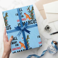 Marcus The Worm Robert Meme Wrapping Paper Roll All I Want For Christmas Is Marcus - Wonder Print Shop