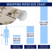 Marcus The Worm St Patricks Day Wrapping Paper Roll I Like This Gold