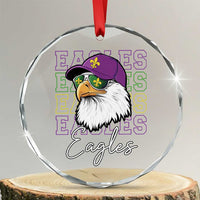 Mardi Gras Eagles Crystal Glass Ornament 2025 Champs NOLA Louisiana - Wonder Print Shop