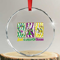 Mardi Gras Goose Crystal Glass Ornament Just A Mardi Goose