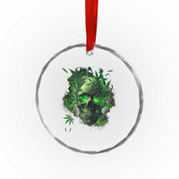 Marijuana Skull Crystal Glass Ornament Smoke Weed Cannabis 420 Pot Leaf TS02