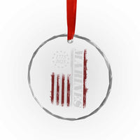 Marine 250th Anniversary Crystal Glass Ornament Retro Patriotic Military Veteran Gift American Flag - Wonder Print Shop