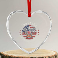 Marine Veteran 250 Years Of Eating Crayons Heart Crystal Glass Ornament American Flag - Wonder Print Shop