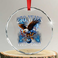 Marine Veteran 250th Anniversary Crystal Glass Ornament Eagle Patriotic Military Gift for Marines Veterans TS10