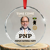 Mark Golding PNP Supporter Crystal Glass Ornament Time Come for a Better Life Jamaica Politics People's National Party TS02