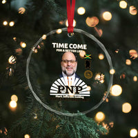Mark Golding PNP Supporter Crystal Glass Ornament Time Come for a Better Life Jamaica Politics People's National Party TS02