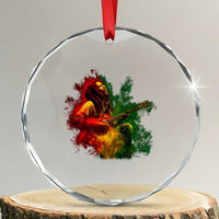 Marley Guitarist Crystal Glass Ornament Smoke Cannabis Leaf 420 Rastafari Rasta Reggae Music TS10
