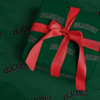 Martial Arts Karate Black Belt Wrapping Paper Roll Retro Varsity Vintage - Wonder Print Shop