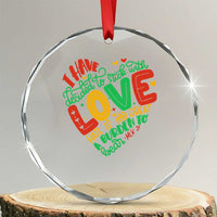 Martin Luther King Crystal Glass Ornament I Have Decided to Stick With Love MLK Black History Month - Wonder Print Shop