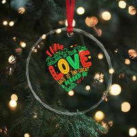 Martin Luther King Crystal Glass Ornament I Have Decided to Stick With Love MLK Black History Month - Wonder Print Shop