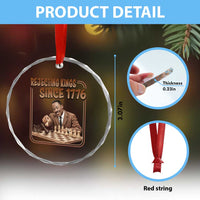 Martin Luther King Crystal Glass Ornament Rejecting Kings Since 1776