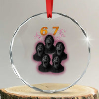 Mason 6 7 Meme Graphic Crystal Glass Ornament Six Seven 67 Meme Horror Edit Bootleg TS02
