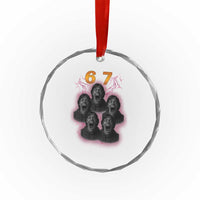 Mason 6 7 Meme Graphic Crystal Glass Ornament Six Seven 67 Meme Horror Edit Bootleg TS02