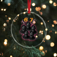Mason 6 7 Meme Graphic Crystal Glass Ornament Six Seven 67 Meme Horror Edit Bootleg TS02