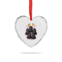 Mason 6 7 Meme Graphic Heart Crystal Glass Ornament Six Seven 67 Meme Horror Edit Bootleg - Wonder Print Shop