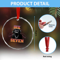 Mason 67 Kid Meme Crystal Glass Ornament Devil Edit Viral Six Seven Scream - Wonder Print Shop