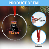 Mason 67 Kid Meme Crystal Glass Ornament Devil Edit Viral Six Seven Scream TS02