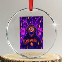 Mason 67 Meme Graphic Crystal Glass Ornament Glowing Eyes Devil Edit 6 7 Viral Six Seven Scream TS02