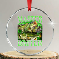 Master Baiter Crystal Glass Ornament Funny Bass Fishing Fisher Bootleg Graphic TS10