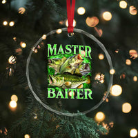 Master Baiter Crystal Glass Ornament Funny Bass Fishing Fisher Bootleg Graphic TS10