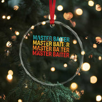 Master Baiter Crystal Glass Ornament Retro Bass Fishing Funny Fish Fisherman - Wonder Print Shop
