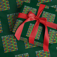 Master Builder 100 Days of School Wrapping Paper Roll Funny Toy Building Blocks Gift