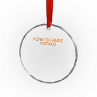 Matching Thanksgiving Couples Crystal Glass Ornament Funny Kind Of Rude Potato Fall Couple TS10