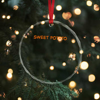 Matching Thanksgiving Couples Crystal Glass Ornament Funny Sweet Potato Fall Couple TS10