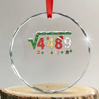 Math 67 Meme Funny Six Seven Funny Christmas Crystal Glass Ornament Funny Math Teacher Teen Slang Boys Kids Xmas Pajamas - Wonder Print Shop
