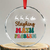 Math Teacher Crystal Glass Ornament Sleighing Math Problem Xmas Gift TS10