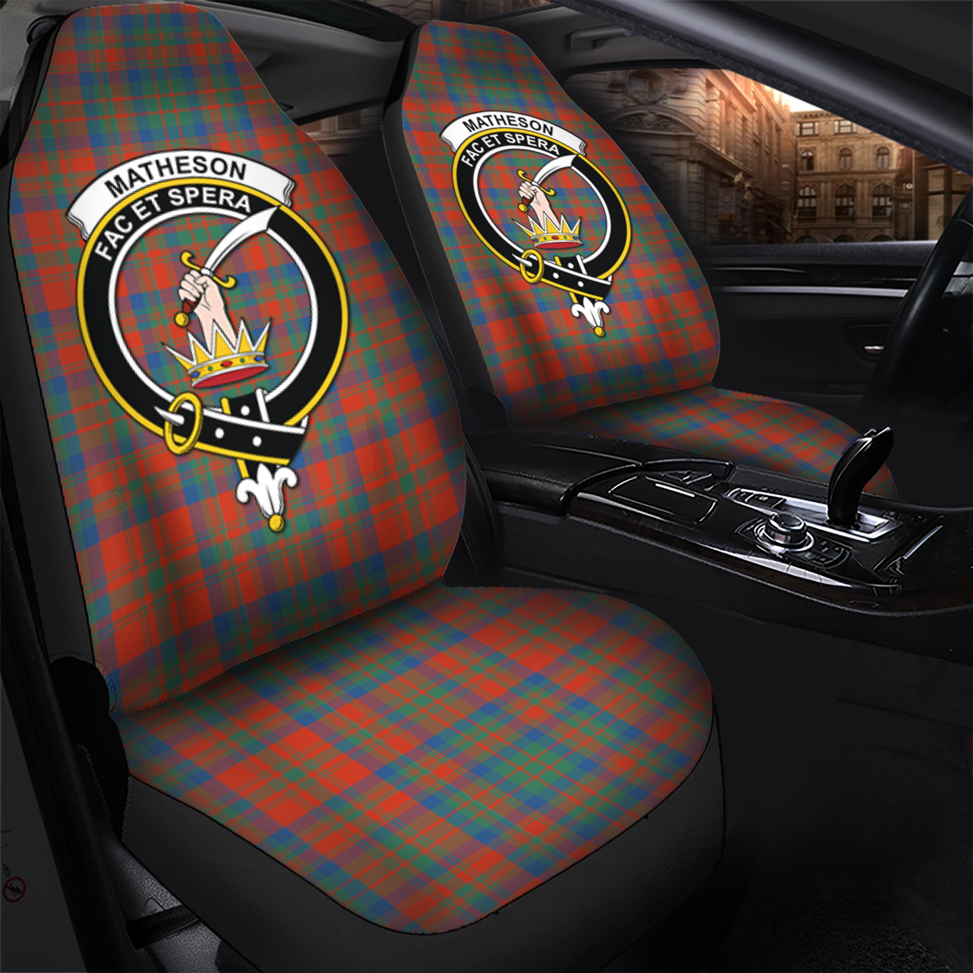 Matheson Ancient Clan Tartan Car Seat Cover, Family Crest Tartan Seat Cover TS23