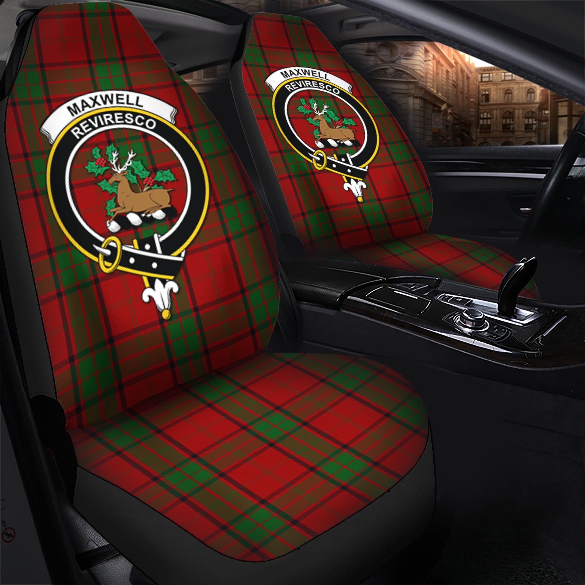 Maxwell Clan Tartan Car Seat Cover, Family Crest Tartan Seat Cover TS23