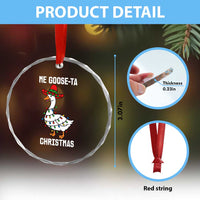 Me Goose Ta Crystal Glass Ornament Funny Mexican Christmas - Wonder Print Shop