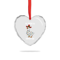 Me Goose Ta Heart Crystal Glass Ornament Funny Mexican Christmas - Wonder Print Shop
