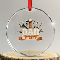 Mechanic Dad Fixer Of All Things Crystal Glass Ornament Funny Auto Repair Fathers Day