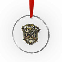 Mechanic Dad Legend In The Garage Crystal Glass Ornament Funny Auto Repair Fathers Day Gift