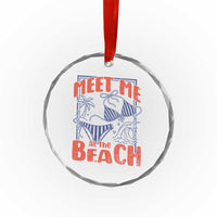 Meet Me At The Beach Crystal Glass Ornament Summer Girls Trip Bikini Lover Gift