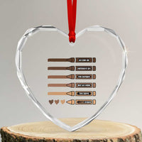 Melanin Black Teacher Heart Crystal Glass Ornament We Can Be Different On The Outside But We Have The Same Heart Inside