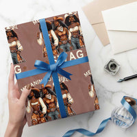 Melanin Cowgirl Swag Wrapping Paper Roll Cool African American Cowgirls Black History - Wonder Print Shop