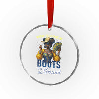Melanin Cowgirls Linedance Crystal Glass Ornament Where Them Fans At Boots On Da Ground TS02