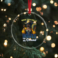 Melanin Cowgirls Linedance Crystal Glass Ornament Where Them Fans At Boots On Da Ground TS02
