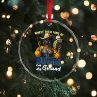Melanin Cowgirls Linedance Crystal Glass Ornament Where Them Fans At Boots On Da Ground - Wonder Print Shop