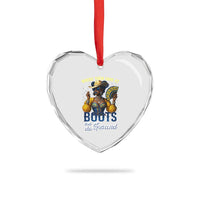 Melanin Cowgirls Linedance Heart Crystal Glass Ornament Where Them Fans At Boots On Da Ground - Wonder Print Shop