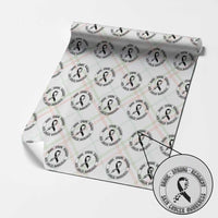 Melanoma Awareness Wrapping Paper Roll Brave Strong Resilient Warrior