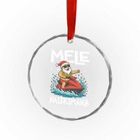 Mele Kalikimaka Hawaiian Christmas Crystal Glass Ornament Funny Santa Jet Ski Summer Beach Xmas In July TS10