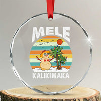 Mele Kalikimaka Hawaiian Crystal Glass Ornament Beach Hawaii Xmas In July Tropical TS10