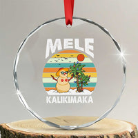 Mele Kalikimaka Hawaiian Crystal Glass Ornament Beach Hawaii Xmas In July Tropical TS10