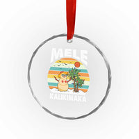Mele Kalikimaka Hawaiian Crystal Glass Ornament Beach Hawaii Xmas In July Tropical TS10
