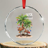 Mele Kalikimaka Hawaiian Xmas Crystal Glass Ornament Deck The Palms Holiday Flamingo Beach Family Vacation In Hawaii TS10