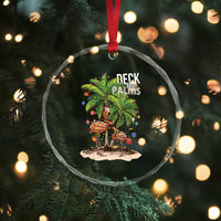 Mele Kalikimaka Hawaiian Xmas Crystal Glass Ornament Deck The Palms Holiday Flamingo Beach Family Vacation In Hawaii TS10